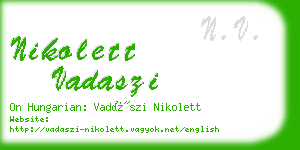 nikolett vadaszi business card